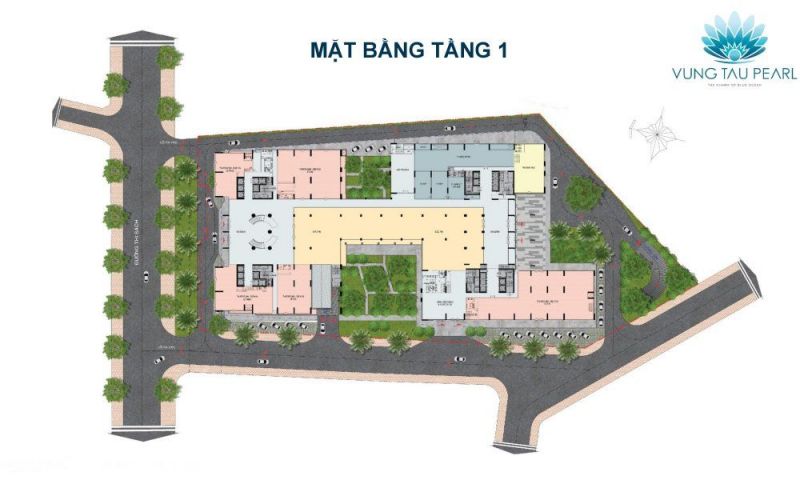 Vũng Tàu Pearl mặt bằng tầng 1